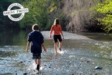 Walking in Austin Creek.